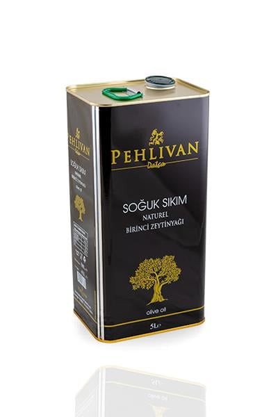 Pehlivan Datça Soğuk Sıkım Birinci Zeytinyağı 5 lt Teneke