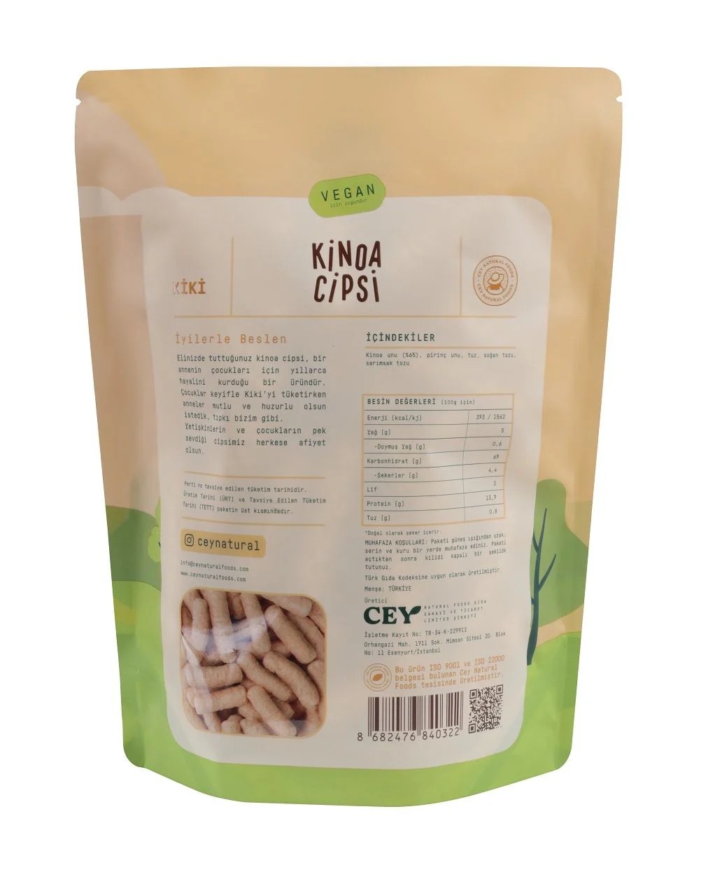 Cey Natural Foods Kiki Kinoa Cipsi 80 gr