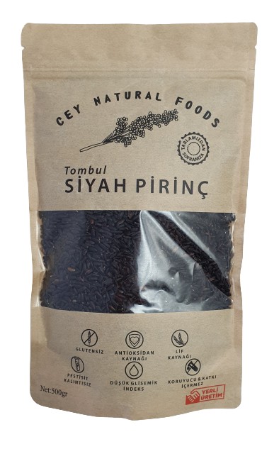 Cey Natural Foods Tombul Siyah Pirinç 500 gr