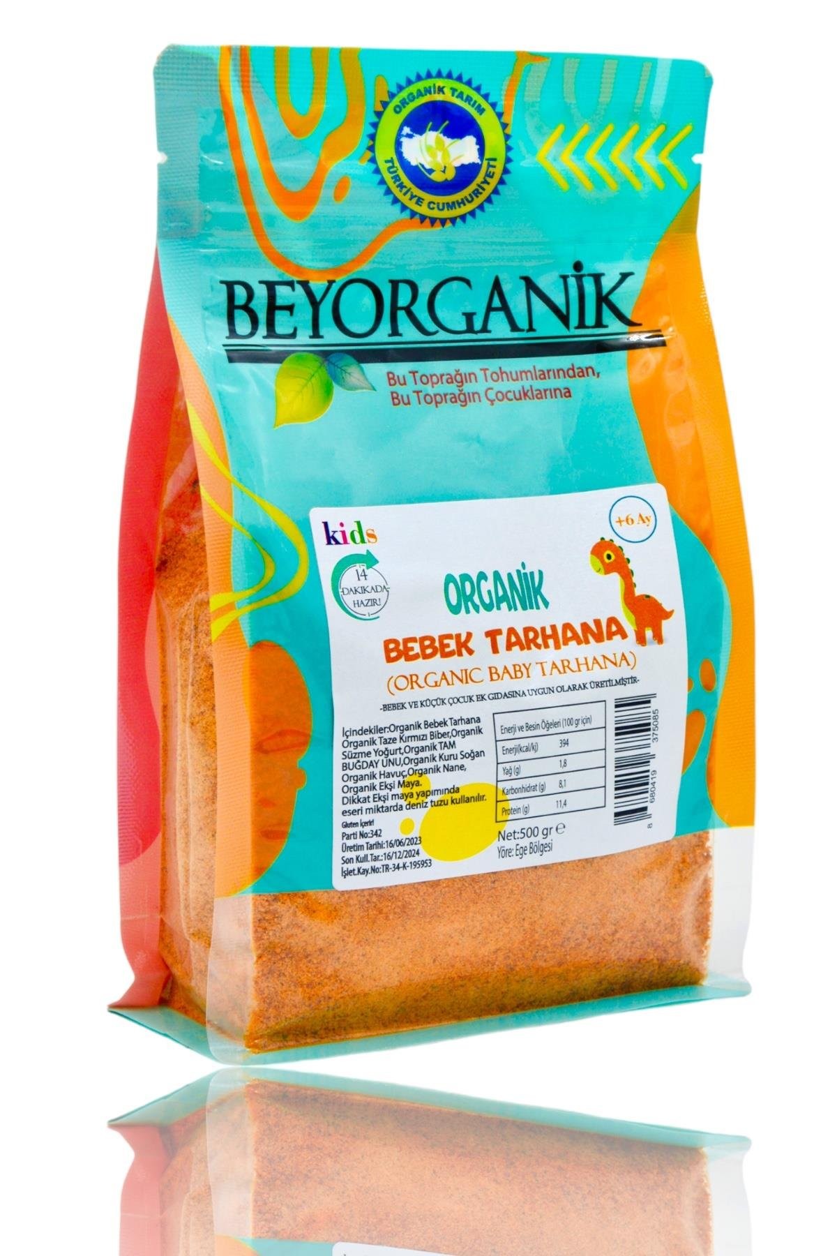 Beyorganik Organik Bebek Tarhanası 500 gr Tuzsuz +6 Ay