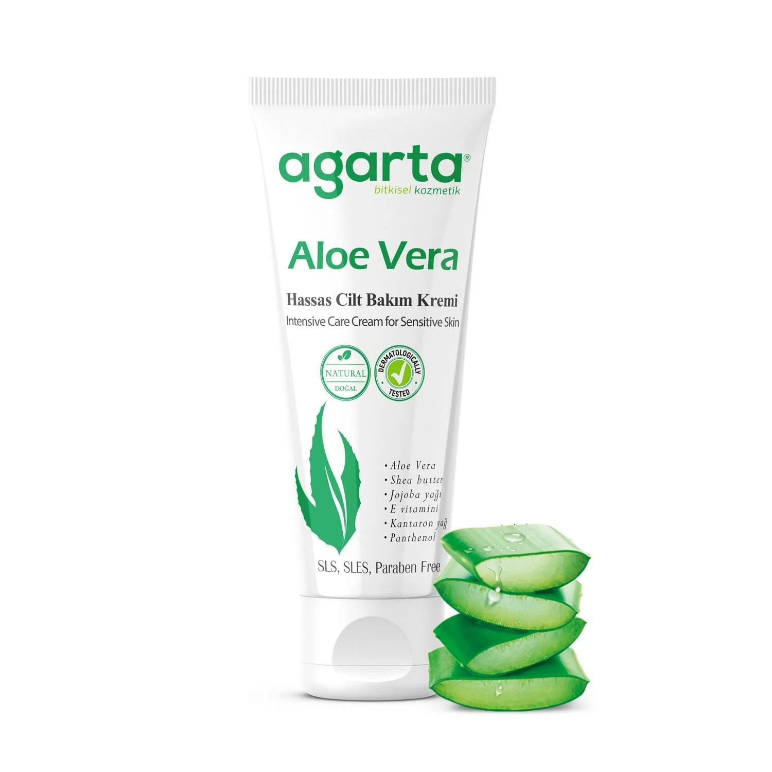 Agarta Doğal Aloe Vera Nemlendirici Cilt Kremi 75 ml