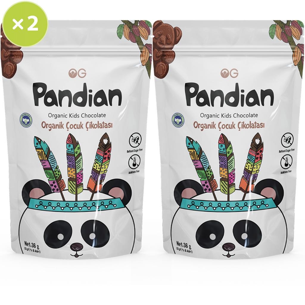 OG 2'li Pandian Organik Çocuk Çikolatası 36 Gr