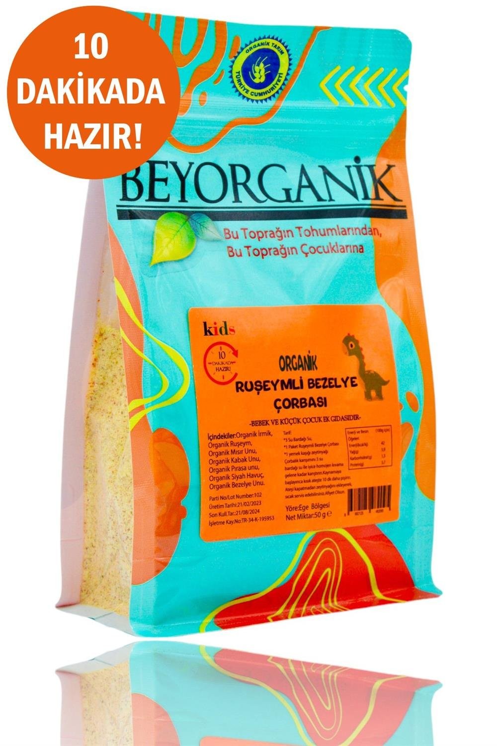 Beyorganik Organik Ruşeymli Bezelye Çorbası 50gr 10 Dakikada Hazır