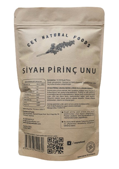 Cey Natural Foods Siyah Pirinç Unu 500 gr