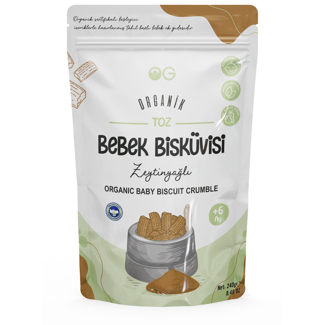 OG Organik Bebek Bisküvisi ve Bisküvi Tozu Seti +6 Ay