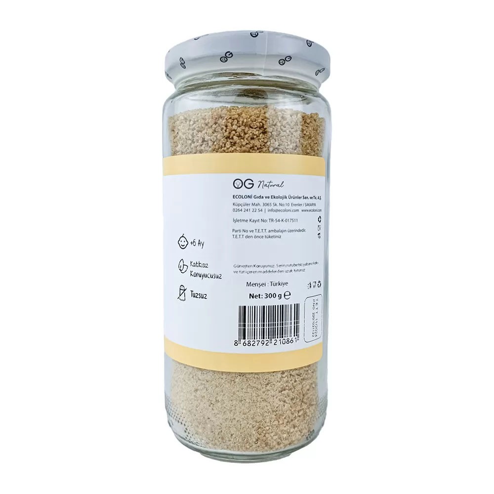 OG Keçi Sütlü Bebek Tarhanası 300 Gr +6 Ay