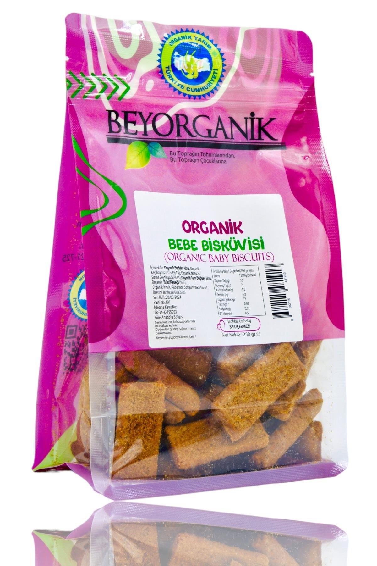 Beyorganik Organik Bebek Bisküvisi 250 gr