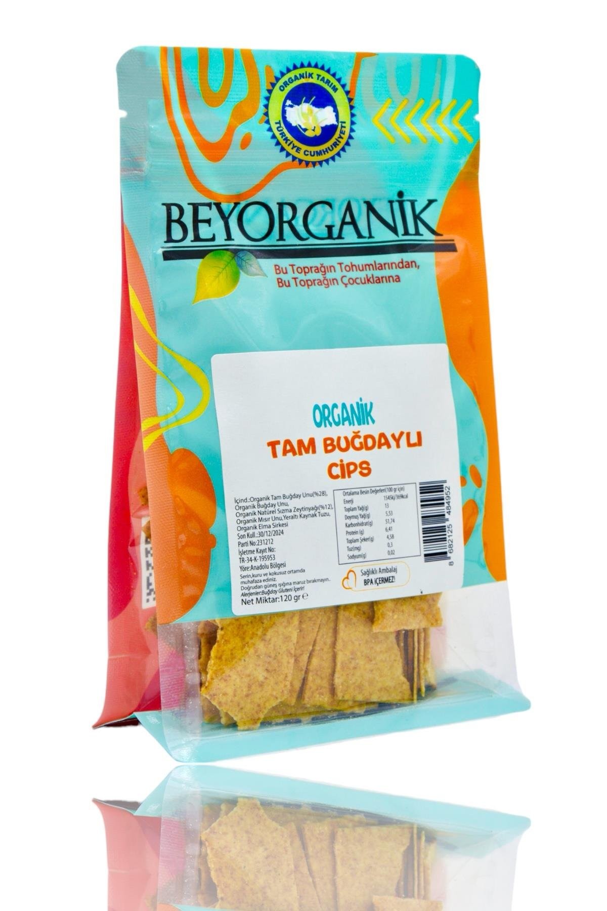 Organik Tam Buğdaylı Cips 120gr