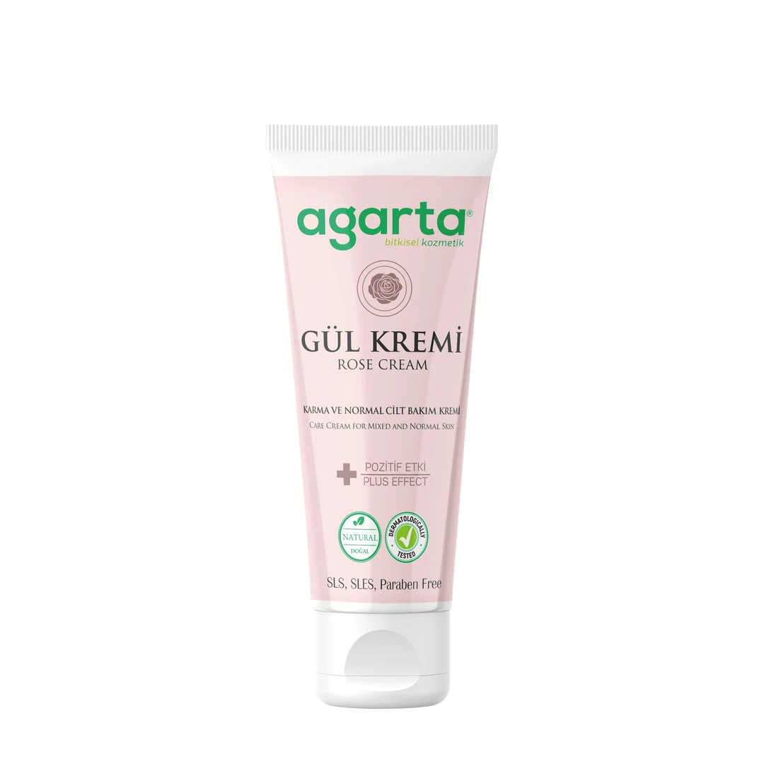 Doğal Yüz Ve El Nemlendirici Gül Aromalı Cilt Bakım Kremi 75 ml