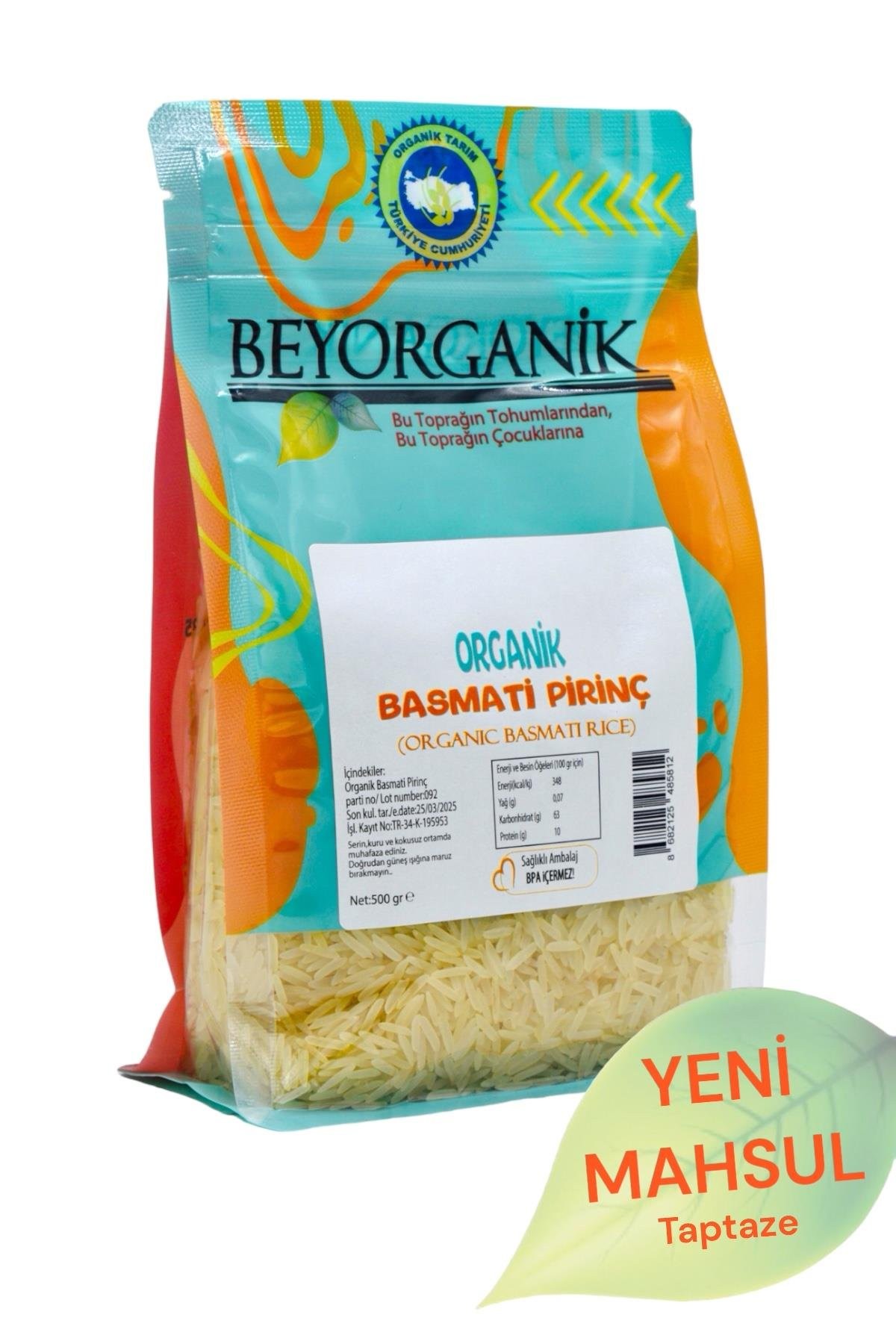 Beyorganik Organik Basmati Pirinç 500 gr