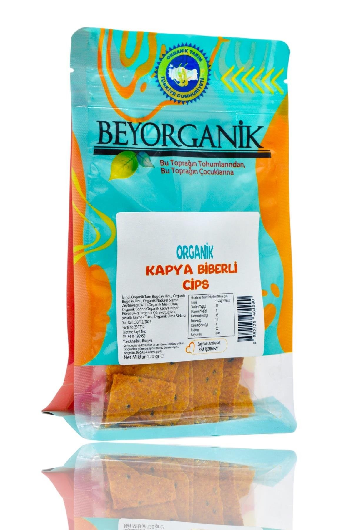 Beyorganik Organik Kapya Biberli Cips 120 gr