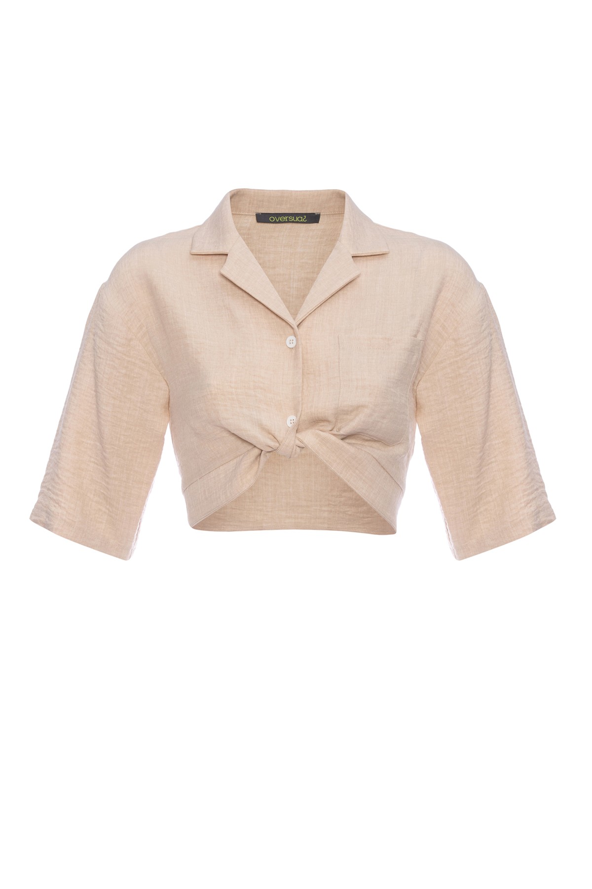 Sigma Women's Beige Crop Shirt