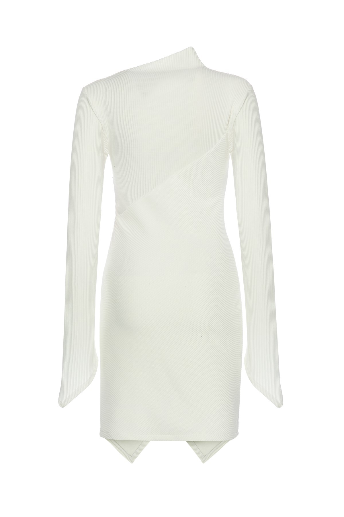 BLANCA White Cross Mini Knitted Dress