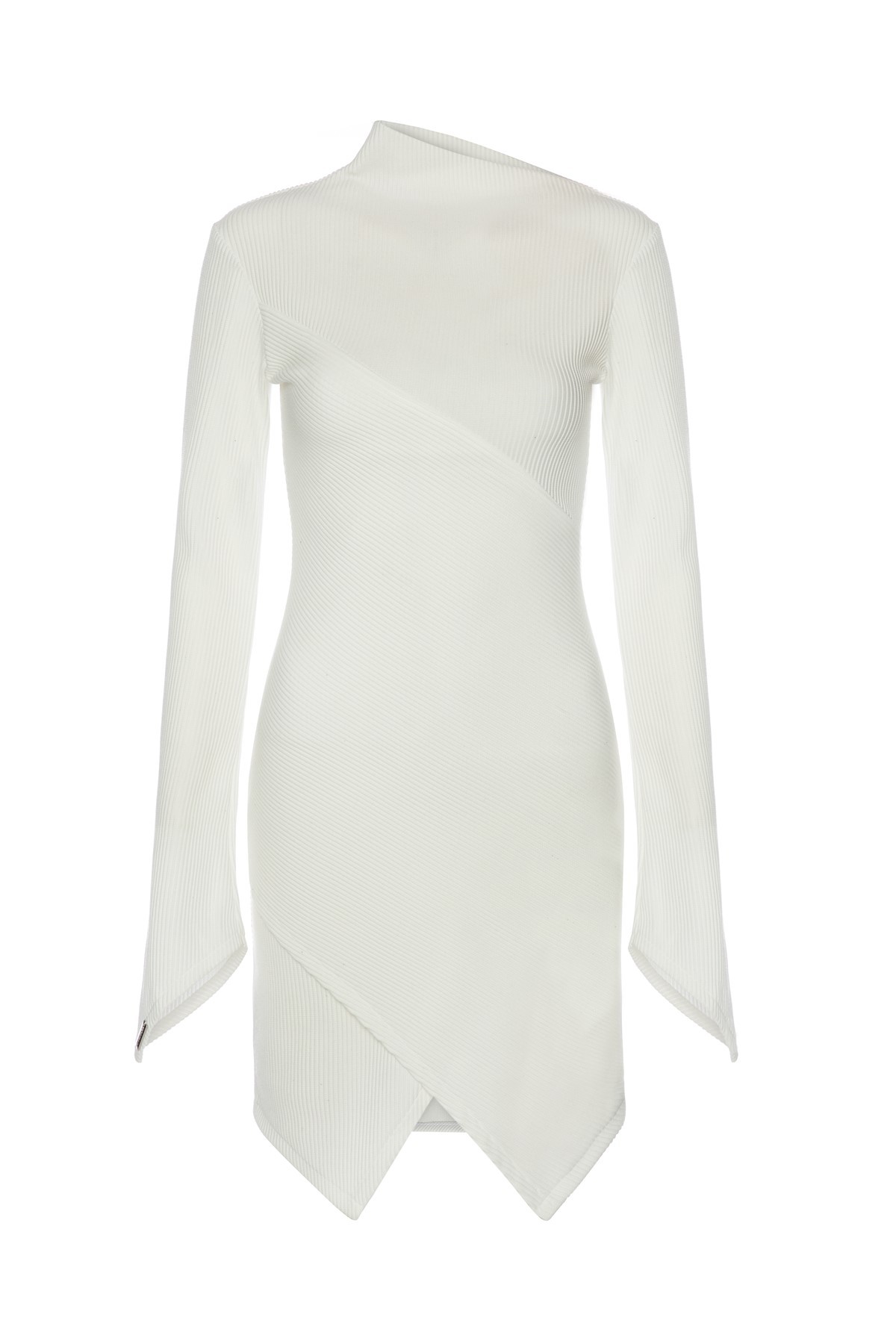 BLANCA White Cross Mini Knitted Dress