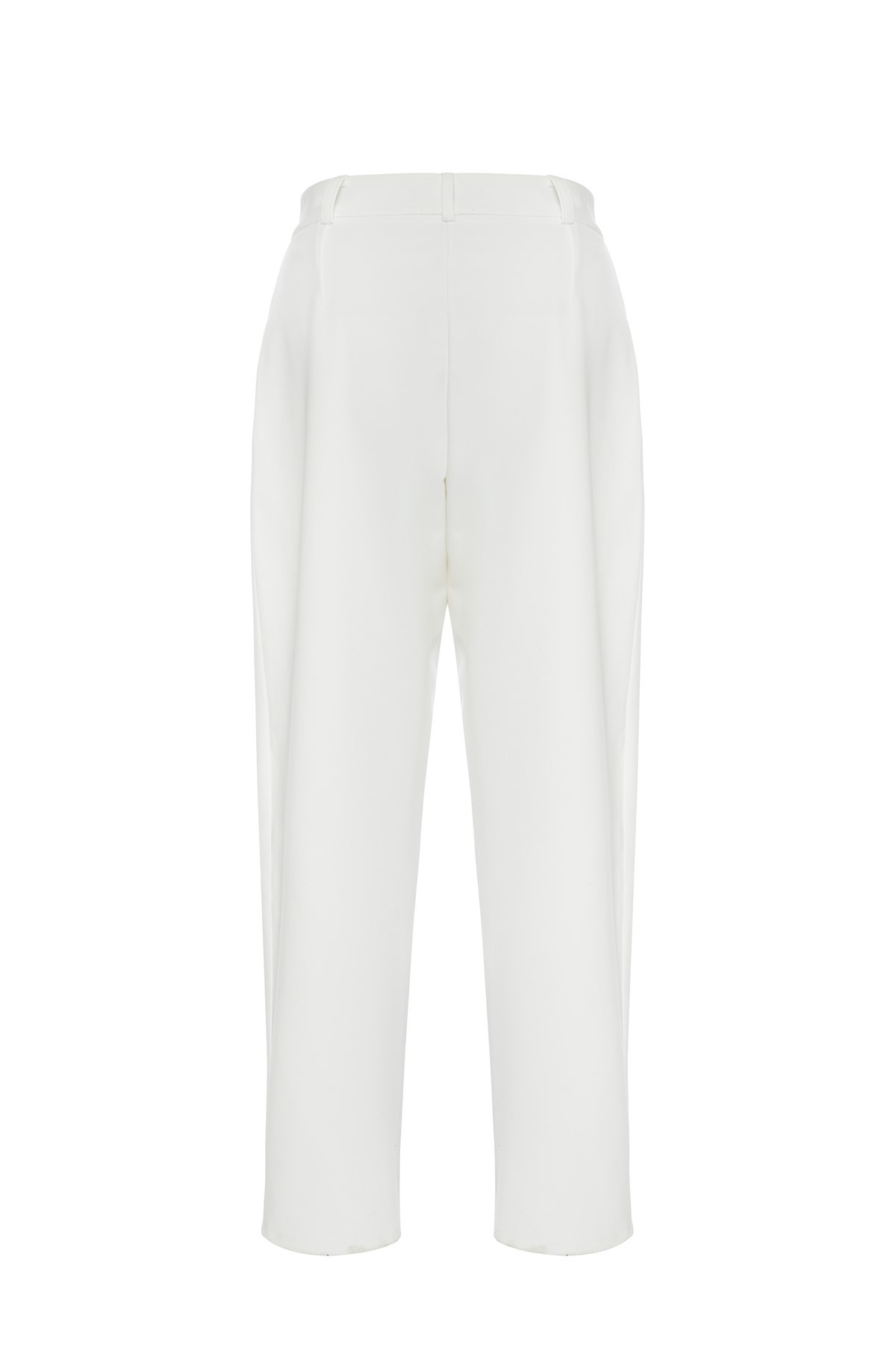  PEARL Straight Cut Palazzo White Trousers