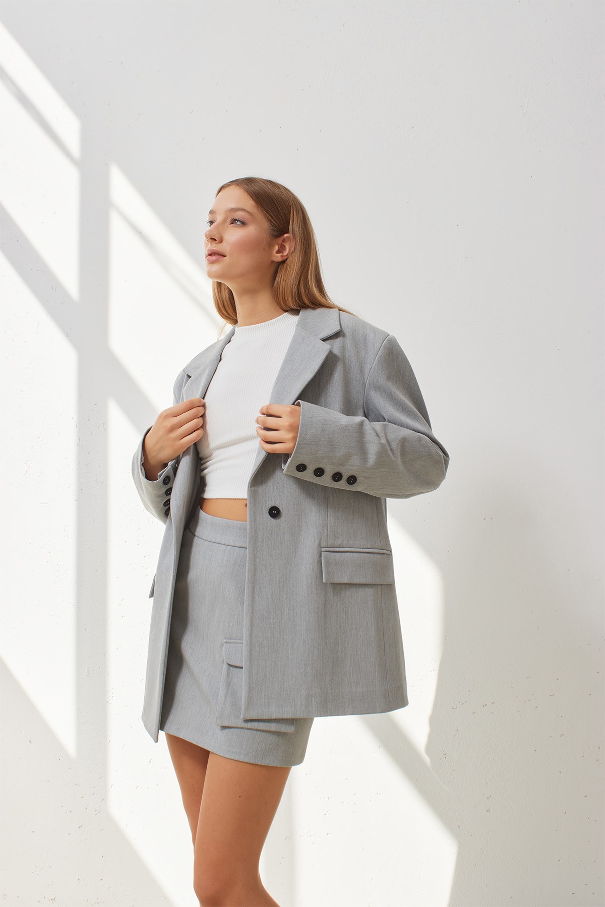 ASH Oversize Gray Jacket with Pockets