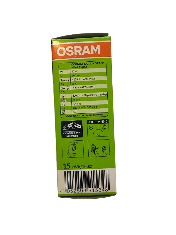 Osram DULUXSTAR Mini Twist 15W (70W) E27 Duylu 4000K Günışığı (3 Adet)