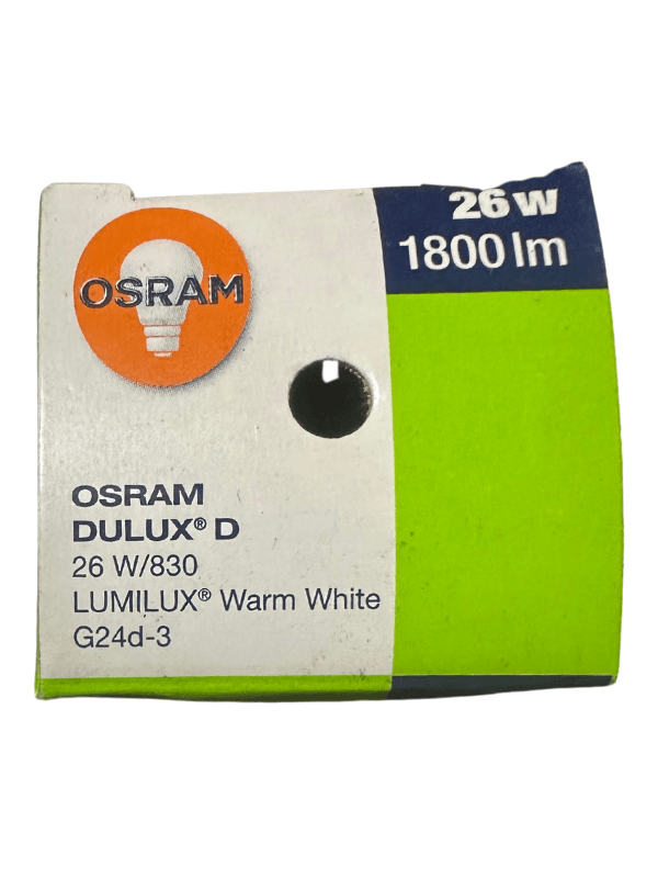 Osram Dulux D 26W 830 3000K (Sarı Işık) 2Pinli G24d-3 Duylu Floresan Ampul (2 Adet)