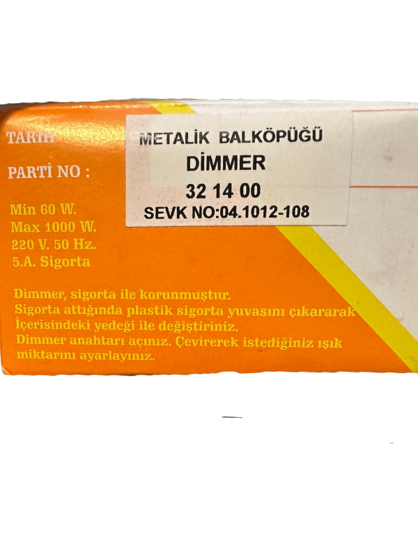 Demirbağ Dimmer Sıva Altı Metalik Bal Köpüğü 321400 (Çerçevesiz)