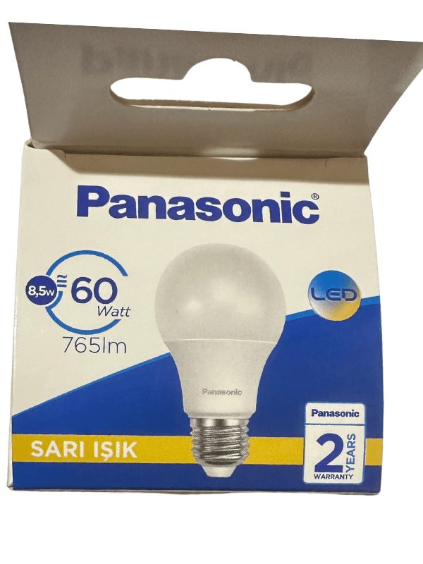 Panasonic 8.5W (60W) 2700K (Sarı Işık) E27 Duylu Led Ampul (2 Adet)