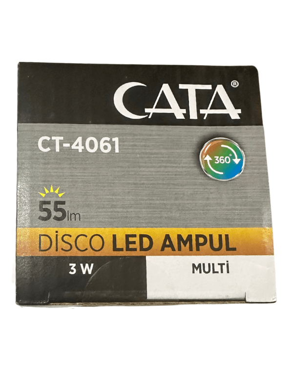 Cata CT-4061 Disco Led Ampul RGB 3W E27 Duylu