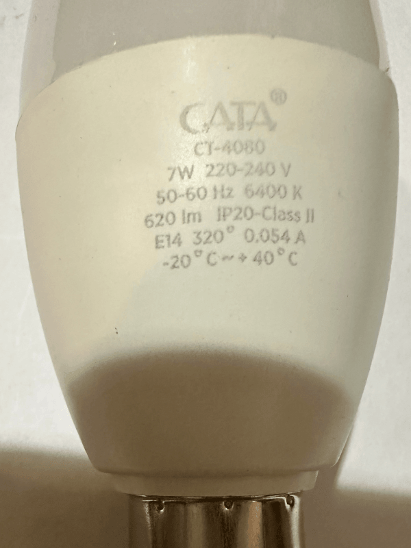 Cata CT-4080 7W 6400K (Beyaz Işık) E14 Duylu Led Kıvrık Buji Ampul (2 Adet)