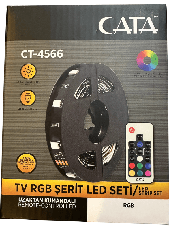 Cata CT-4566 TV RGB Şerit Led Seti Kumandalı (2 Adet)