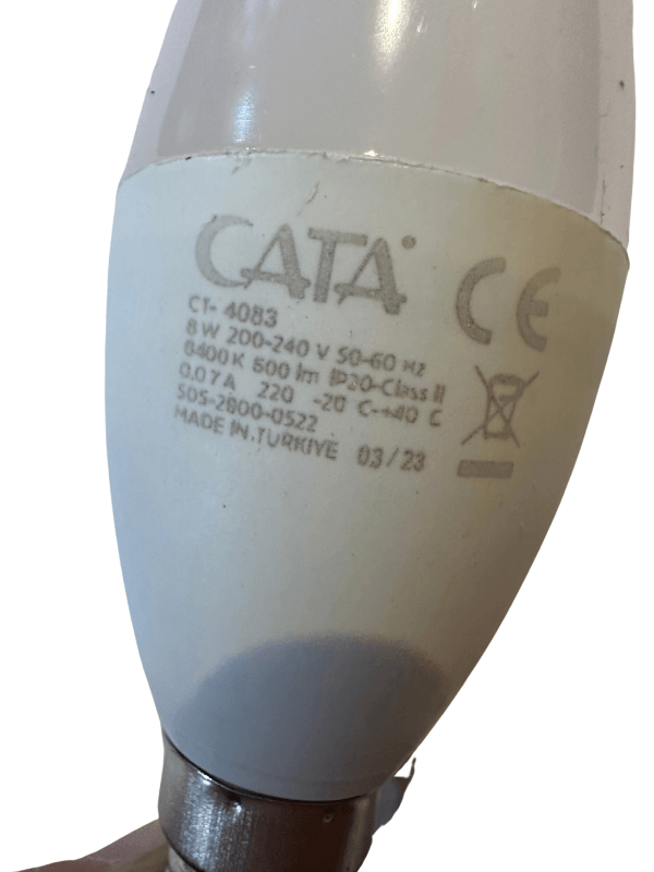 Cata CT-4083 8W 6400K Beyaz Led Buji Ampul E14 Duylu (5 Adet)