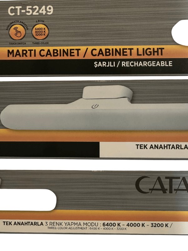 Cata CT-5249 3W Beyaz-Günışığı-Sarı Işık (3 Farklı Renk Modu) Şarjlı Mıktanıslı Işık (4 Adet)