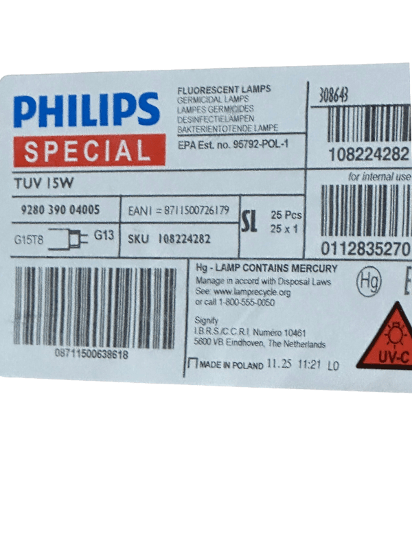 Philips Special 15W TUV T8 G13 Duylu Beyaz Işık Floresan