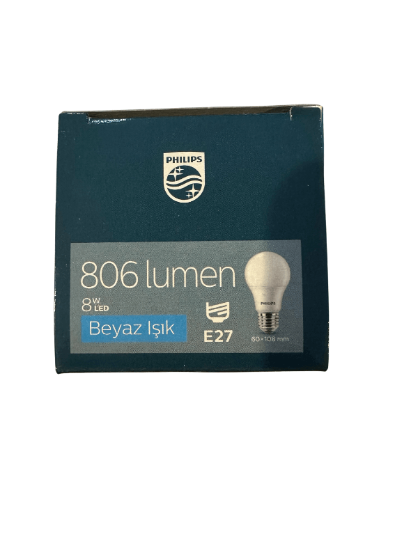 Philips Essential LED Ampul 8W - 60W E27 Beyaz Işık (3 Adet)