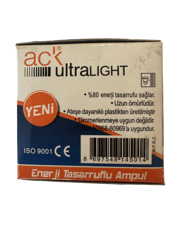ACK Ultralight 9W 220V Mavi Işık GU5.3 Duylu