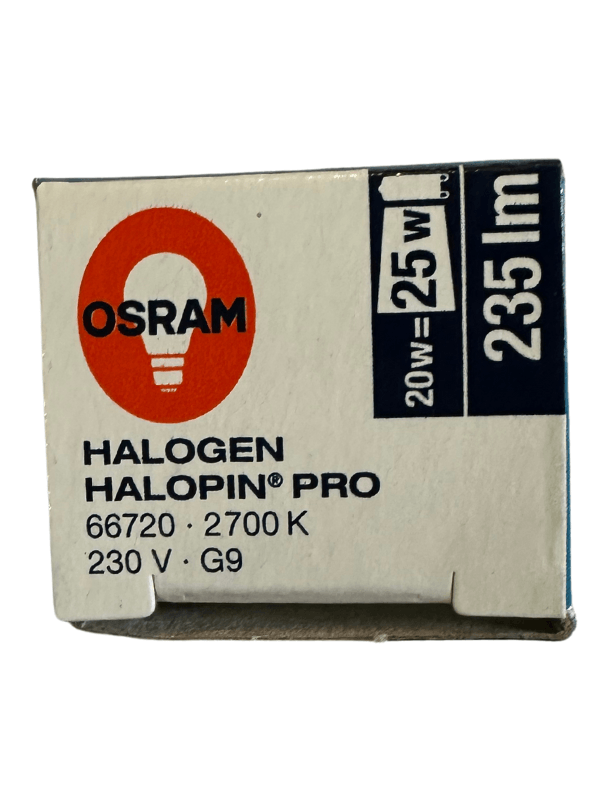 Osram Halopin Pro 20W (25W) 2700K (Sarı Işık) G9 Duylu Halojen Ampul