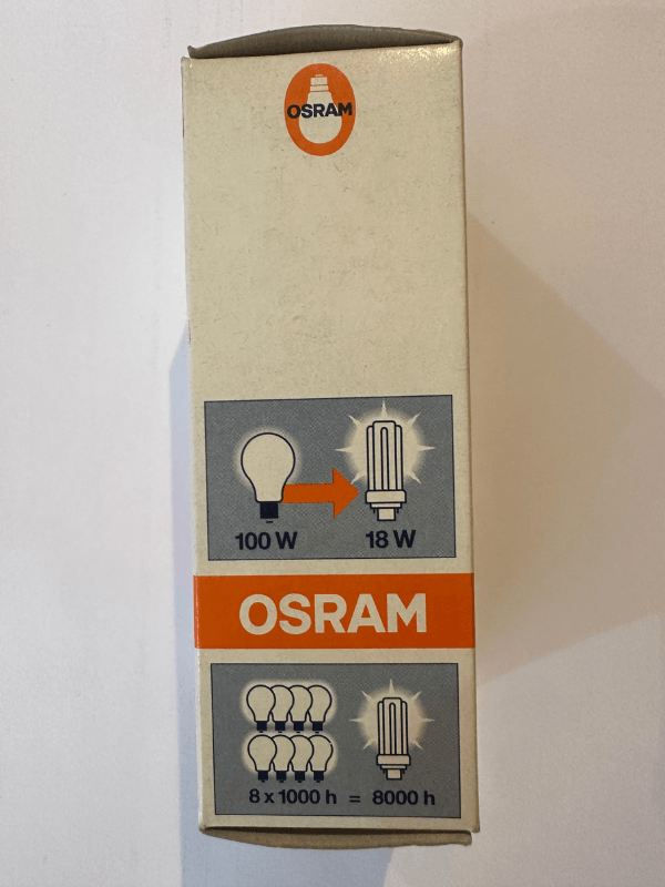 Osram Dulux T 18W 840 4000K Günışığı 2 Pinli G24d-2 Duylu Made In Germany