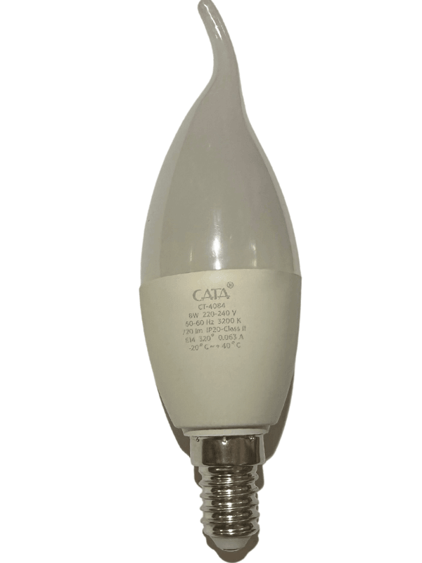 Cata CT-4084 8W 3200K (Günışığı) E14 Duylu Led Kıvrık Buji Ampul (8 Adet)