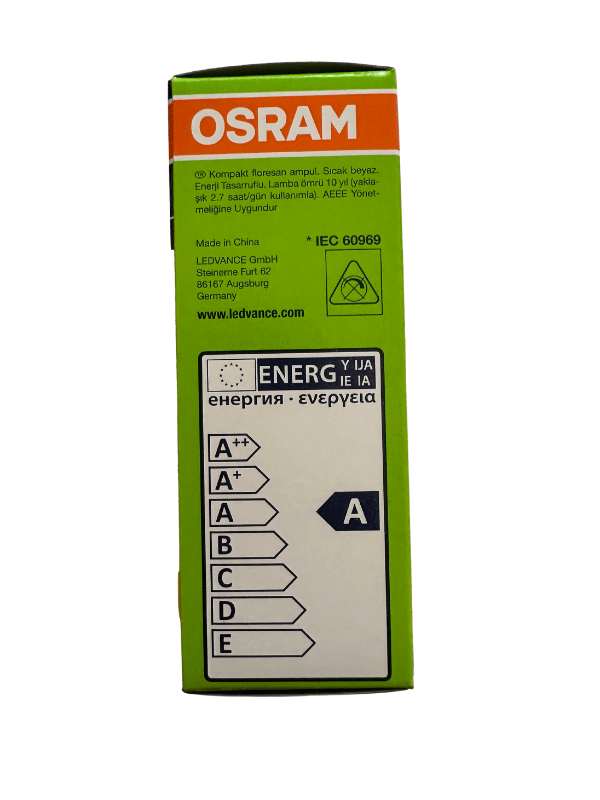 Osram Duluxstar Mini Twist 12W (E14) 2700K (Sarı) (10 Adet)
