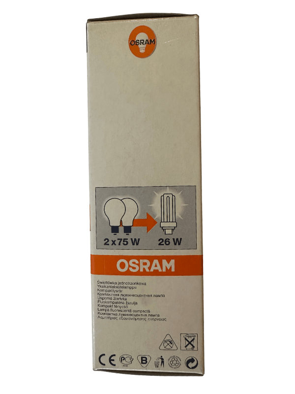 Osram Dulux T Plus 26W 830 3000K Sarı Işık 2Pinli G24d-3 Duylu