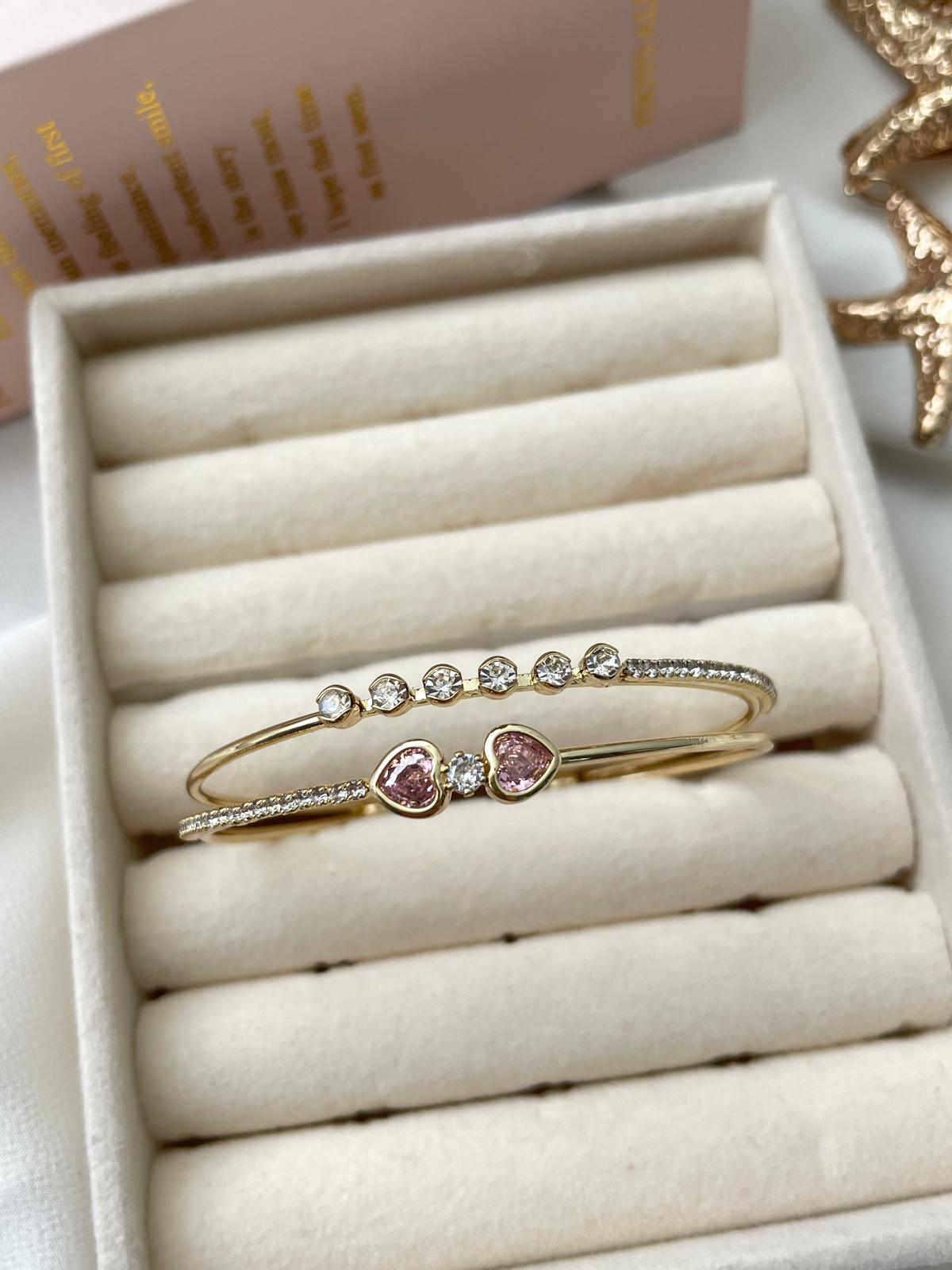 Pink Bloom Gold Kelepçe