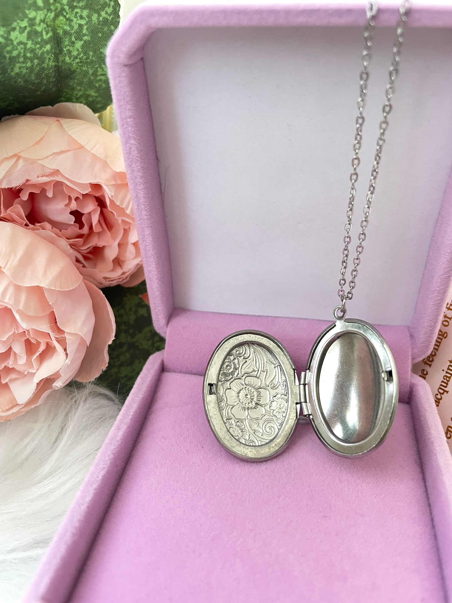 Anı Kolye (Gümüş Çiçek Motifli)