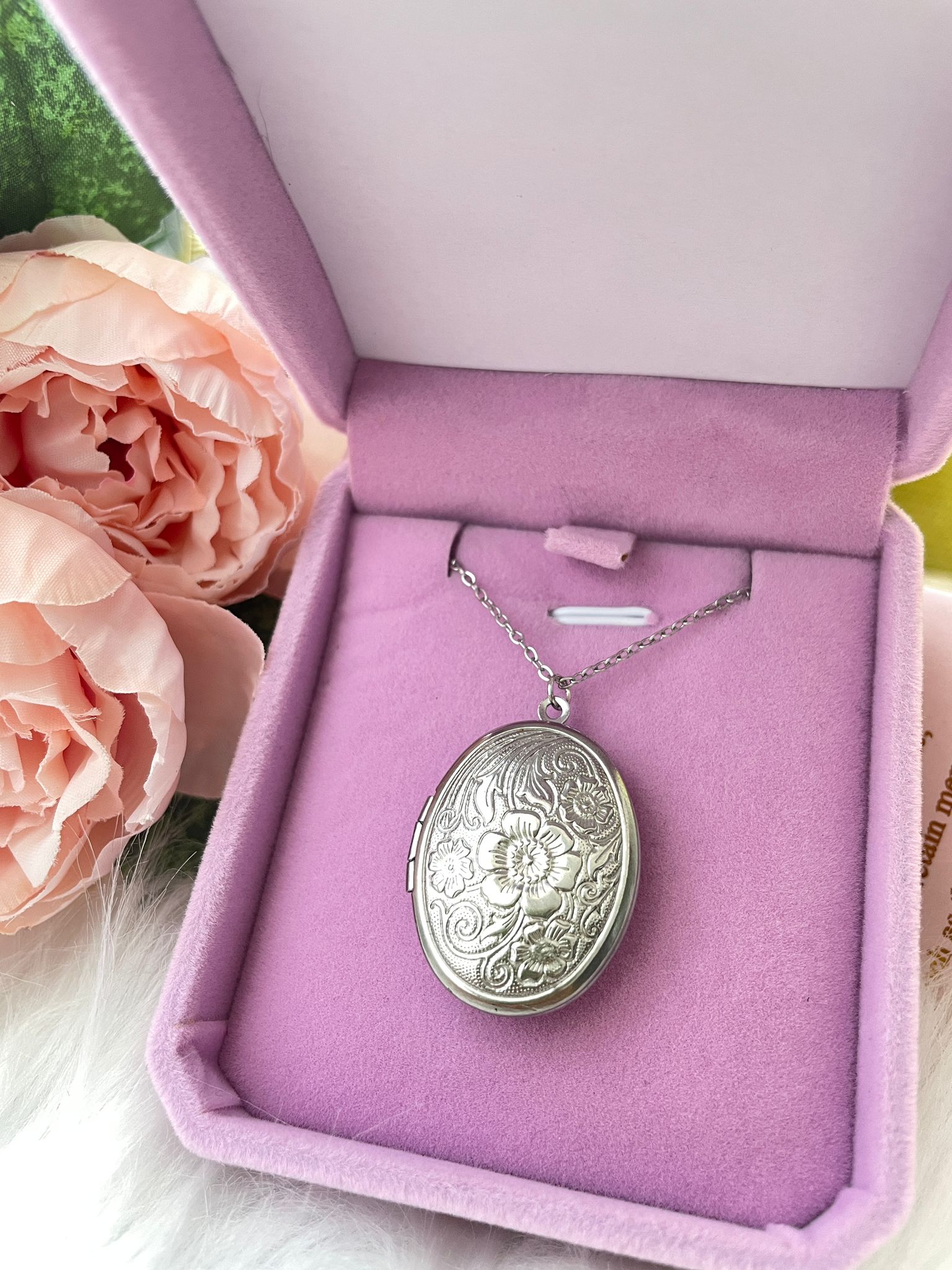 Anı Kolye (Gümüş Çiçek Motifli)