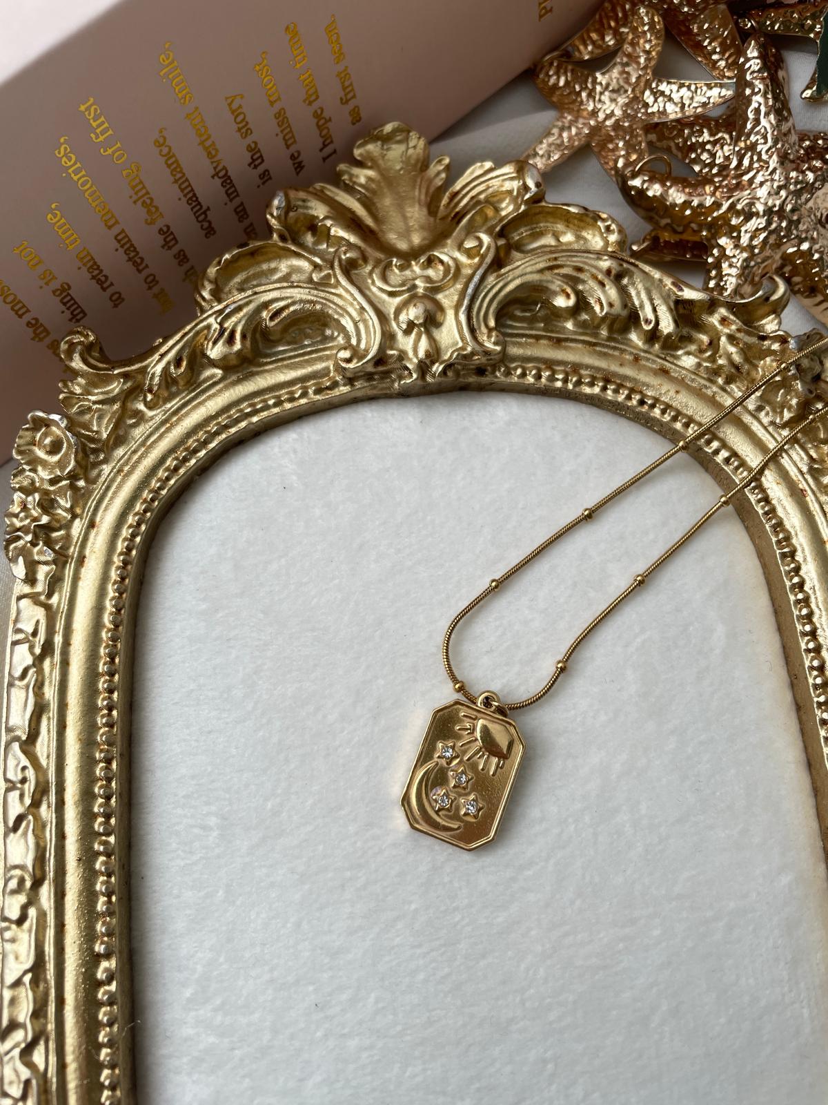 Sun & Moon Vintage Kolye