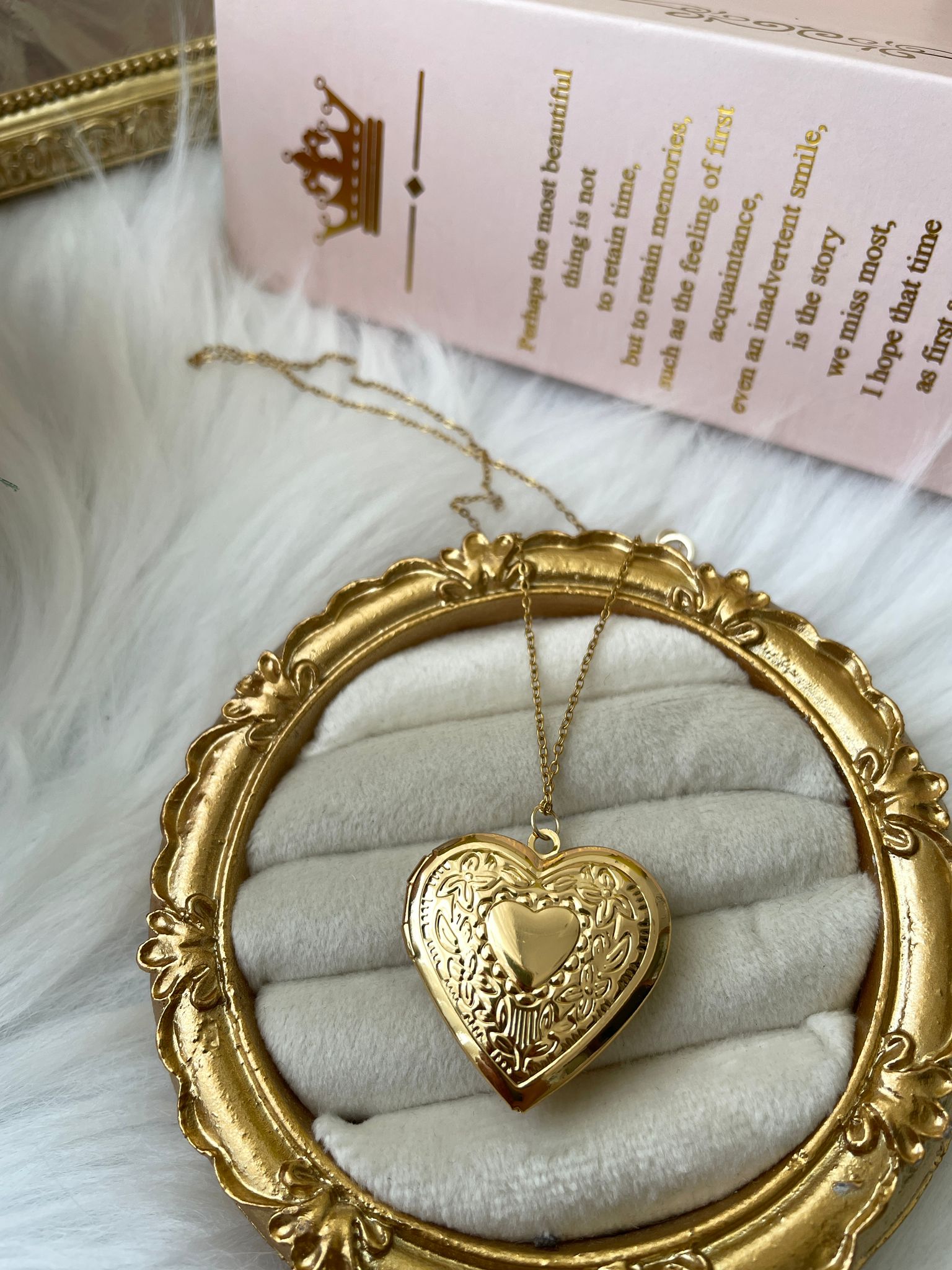 Anı Kolye (Gold Kalp Detaylı)