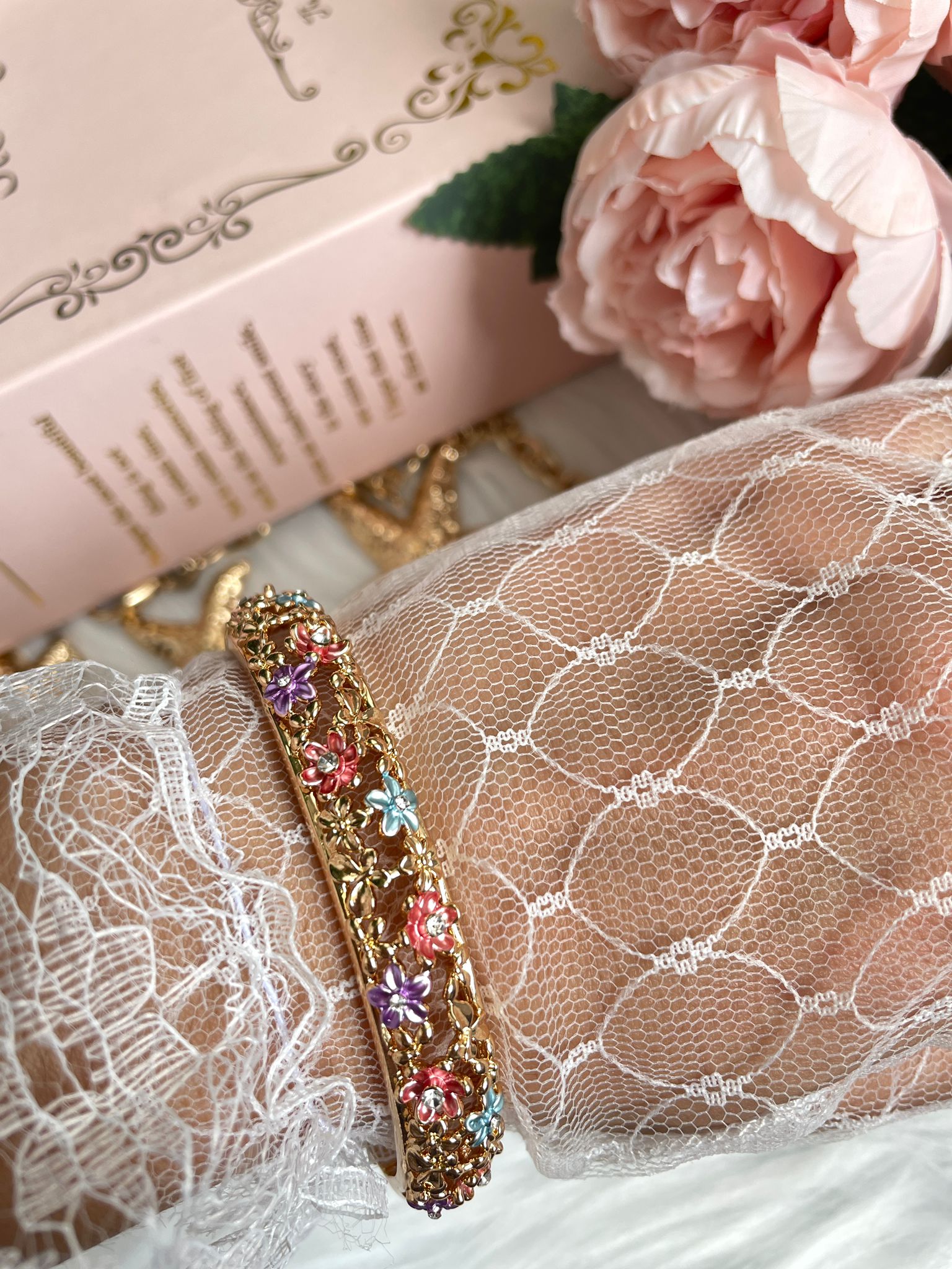 Colorful Saten Mineli Bilezik