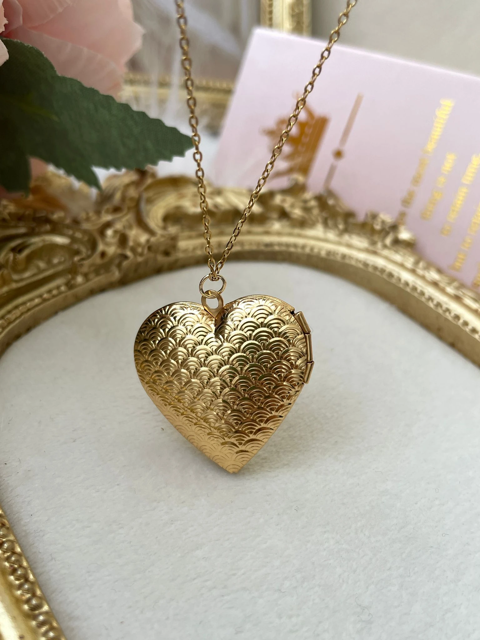 Anı Kolye (Gold Kalp Detaylı)