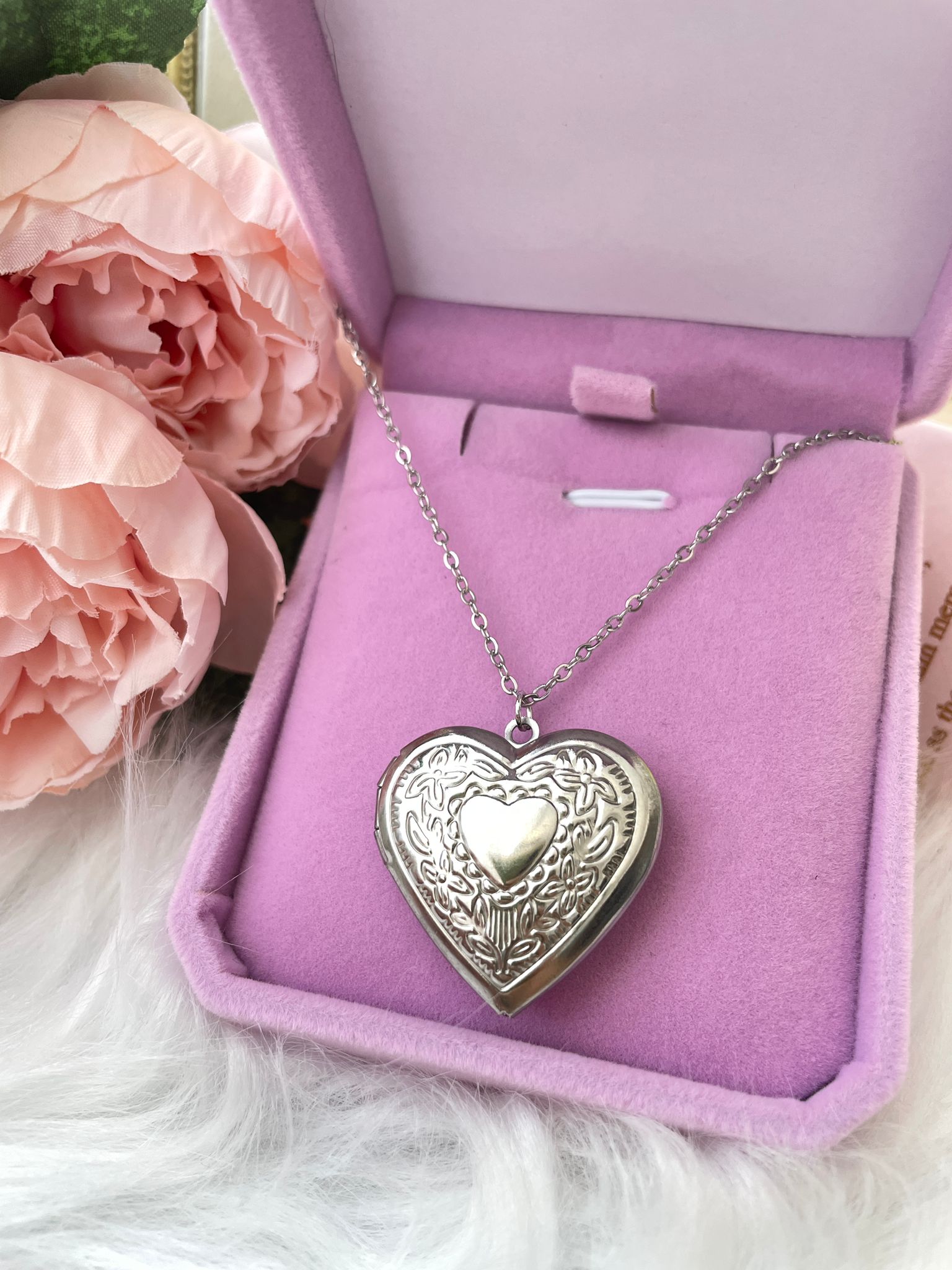 Anı Kolye (Gümüş Kalp Motifli)