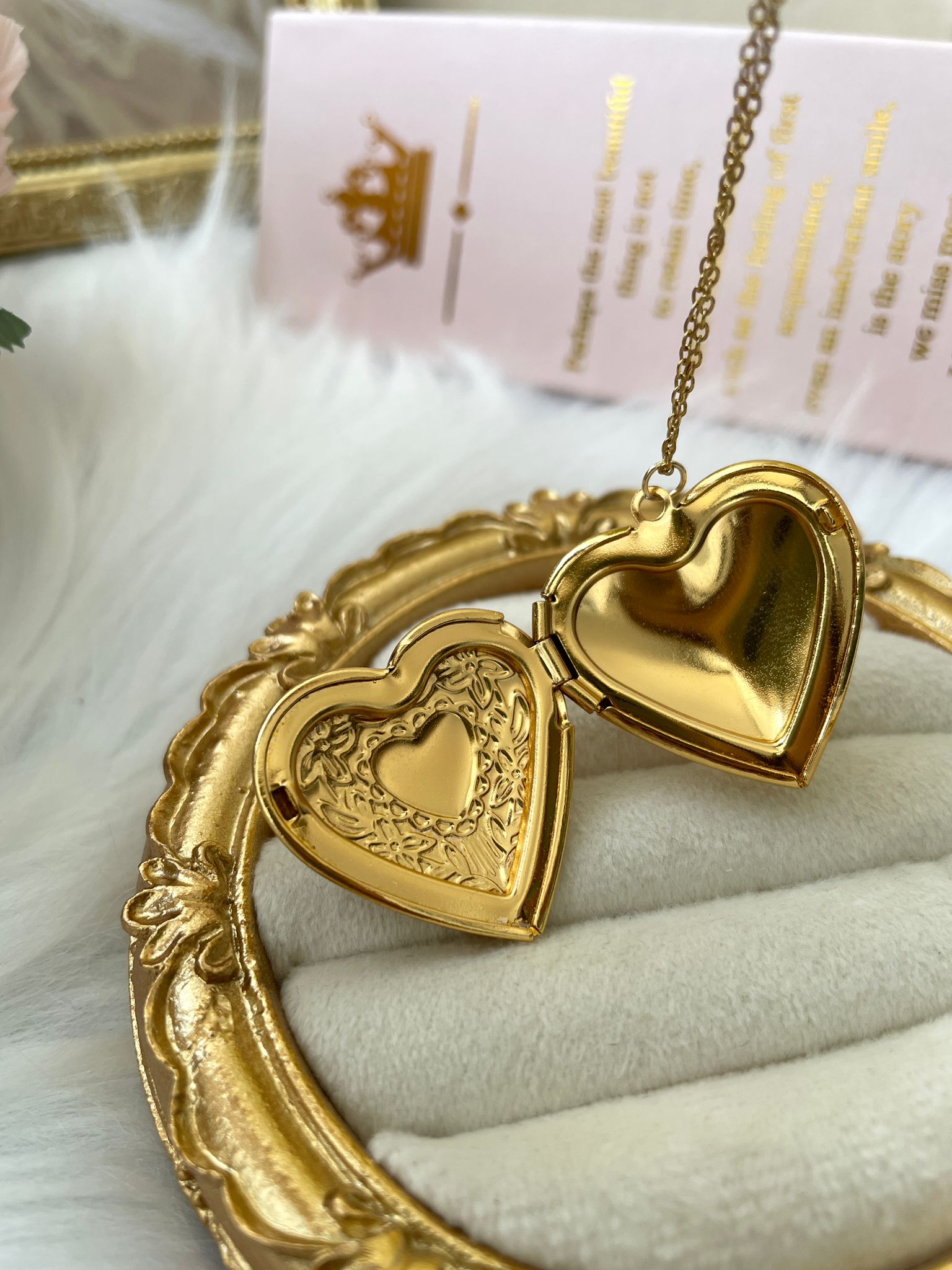 Anı Kolye (Gold Kalp Detaylı)