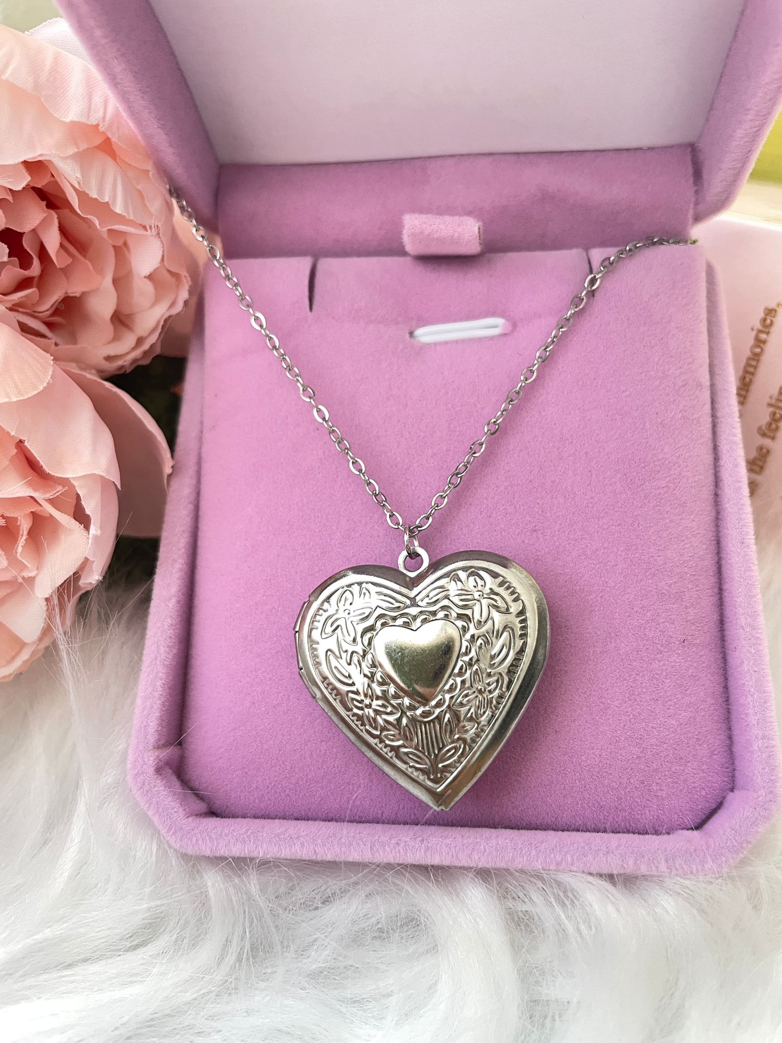 Anı Kolye (Gümüş Kalp Motifli)