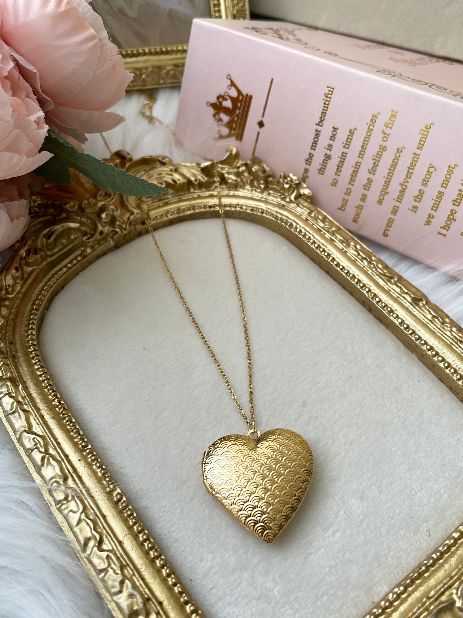 Anı Kolye (Gold Kalp Detaylı)