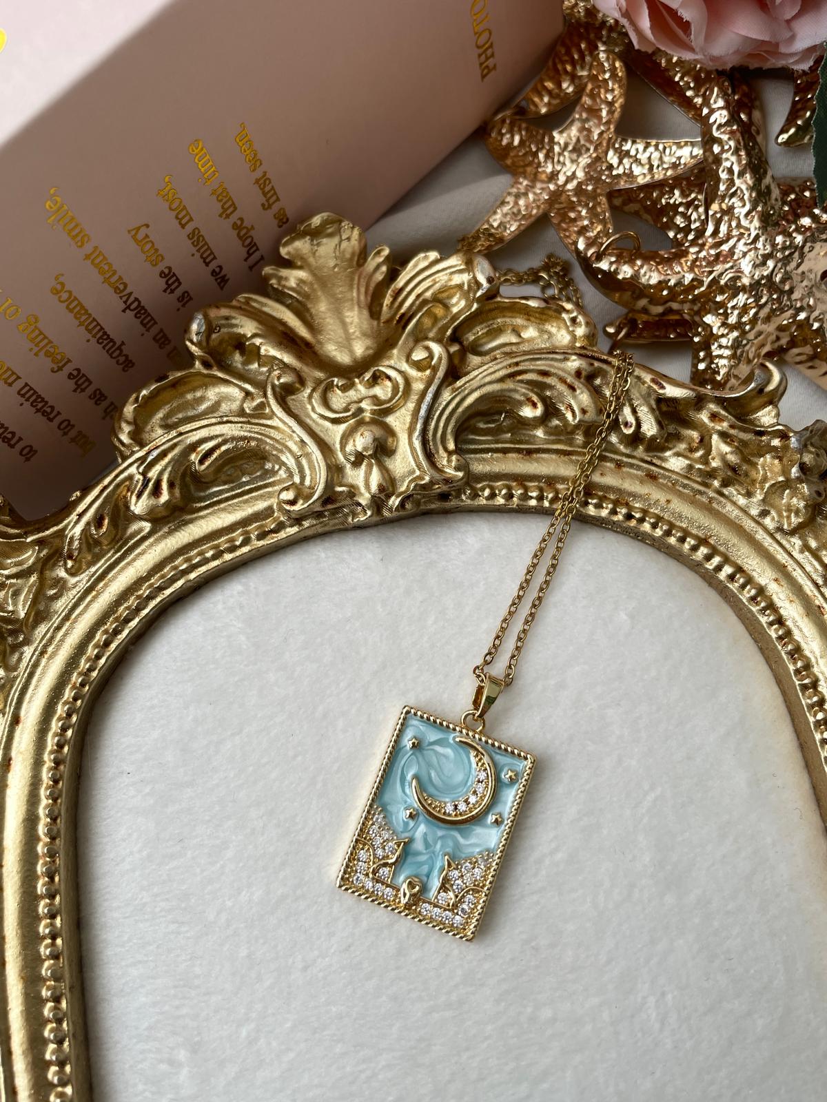 Stargazer Blue  Eye Vintage Kolye