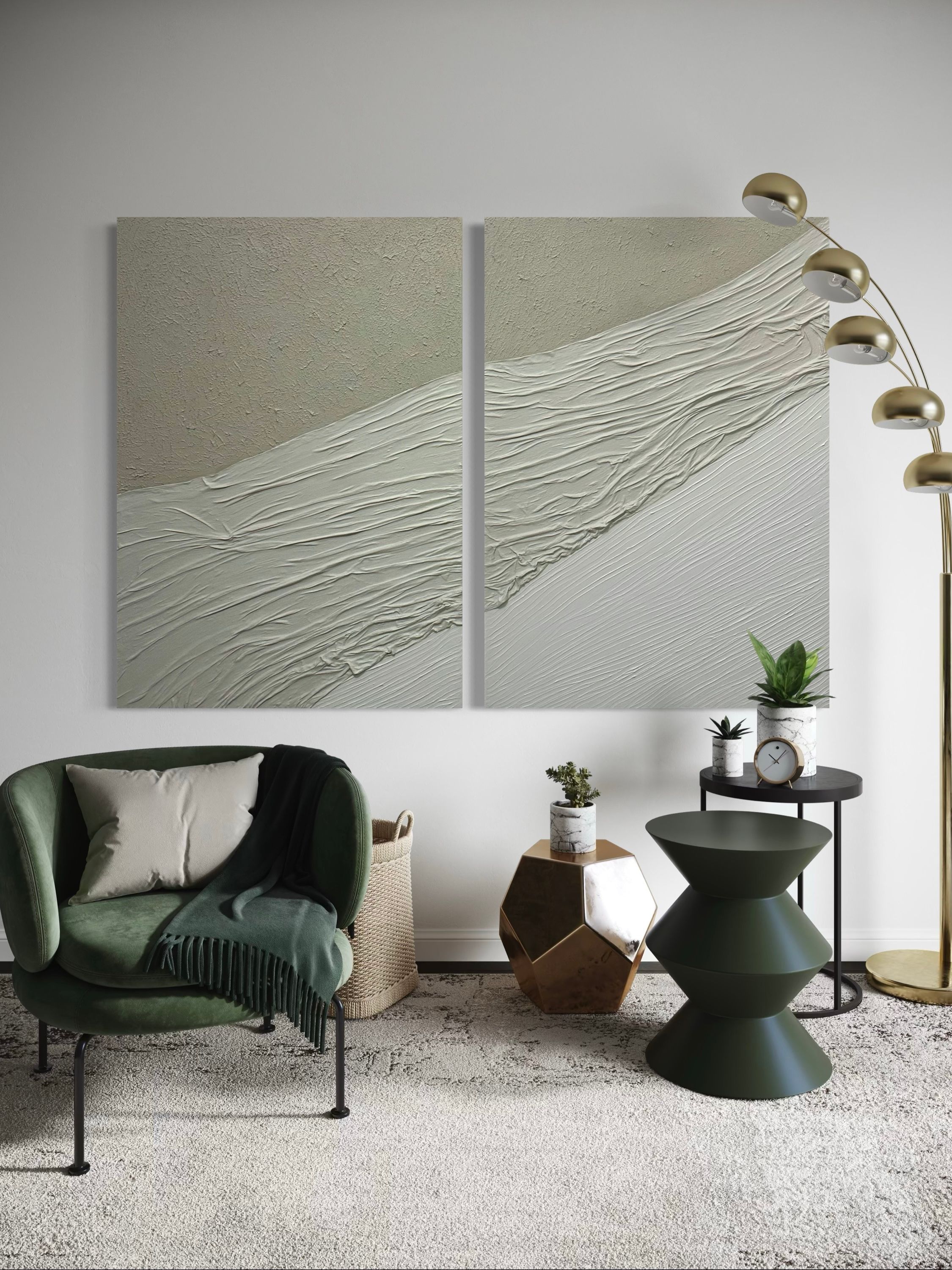 TEXTURE OF NATURE 2'Lİ DOKULU TABLO